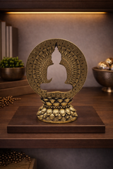 Hollow Buddha | Statue | Meditation Decor | Golden