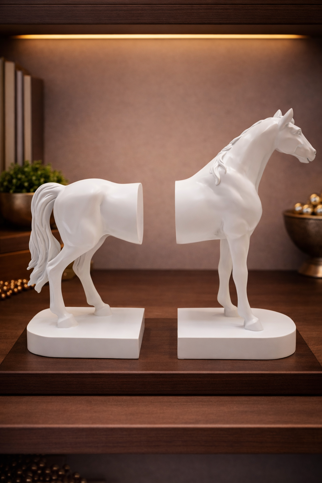 Half Horse | Book Holder | Decorative Bookend | White