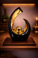 Infinity Crescent | Sculpture | Modern Decor | Black