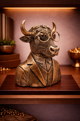 Half Bull Head | Sculpture | Decor Accent | Classic