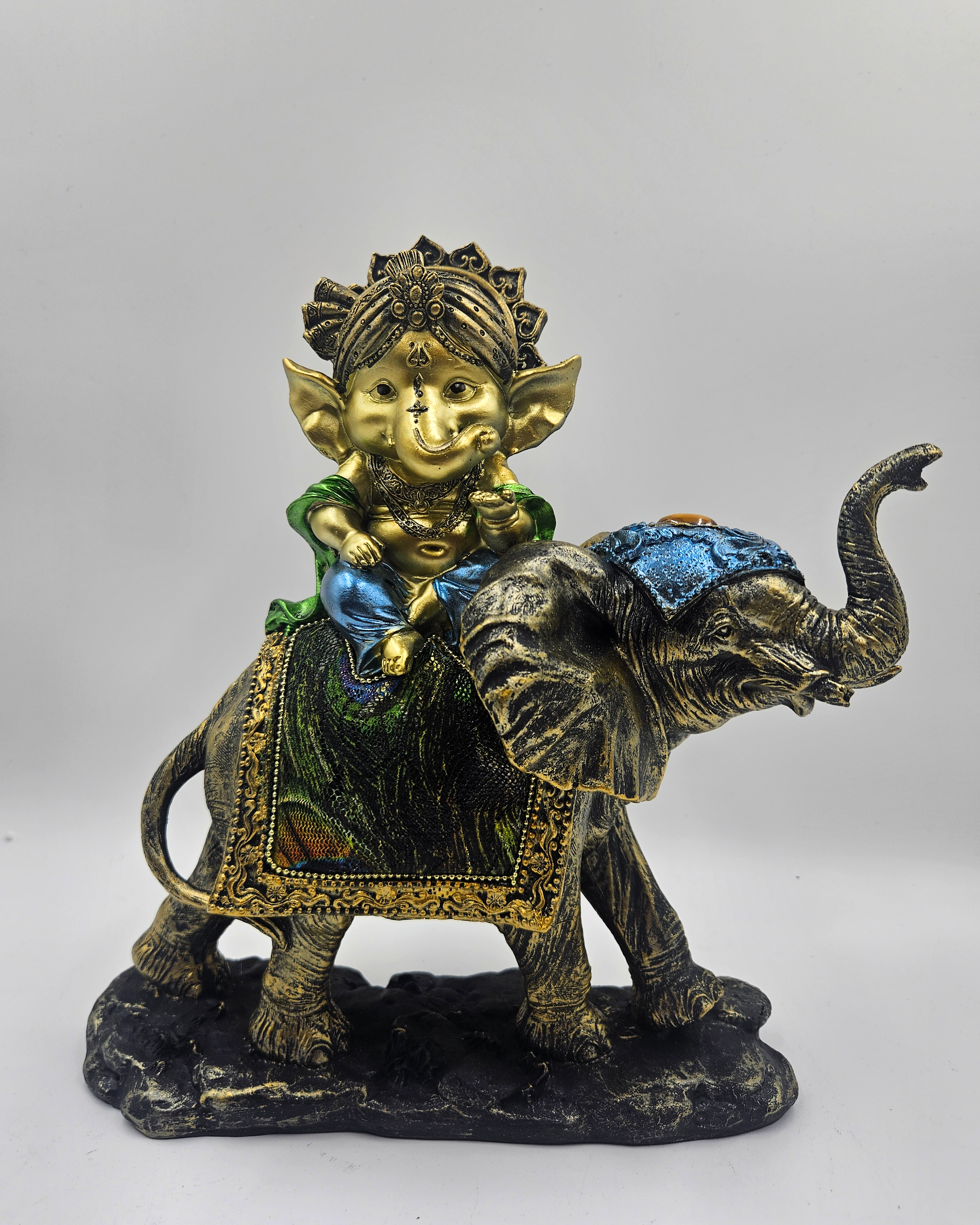 Ganesha on Elephant Face | Idol | Spiritual Decor | Right