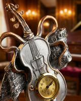 Guitar with Watch | Showpiece | Music Decor | Classic