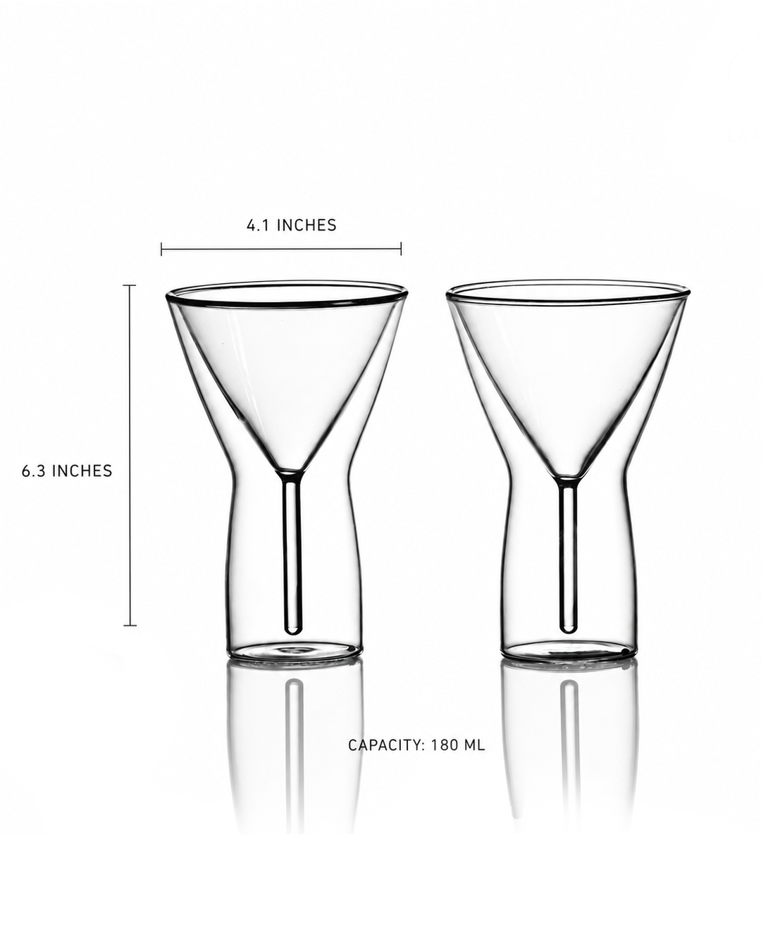 Double Wall Martini Glass | Glassware | Bar Use | Set