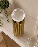 Crystal Ball Mesh | Showpiece | Feng Shui Decor | Gold Stand