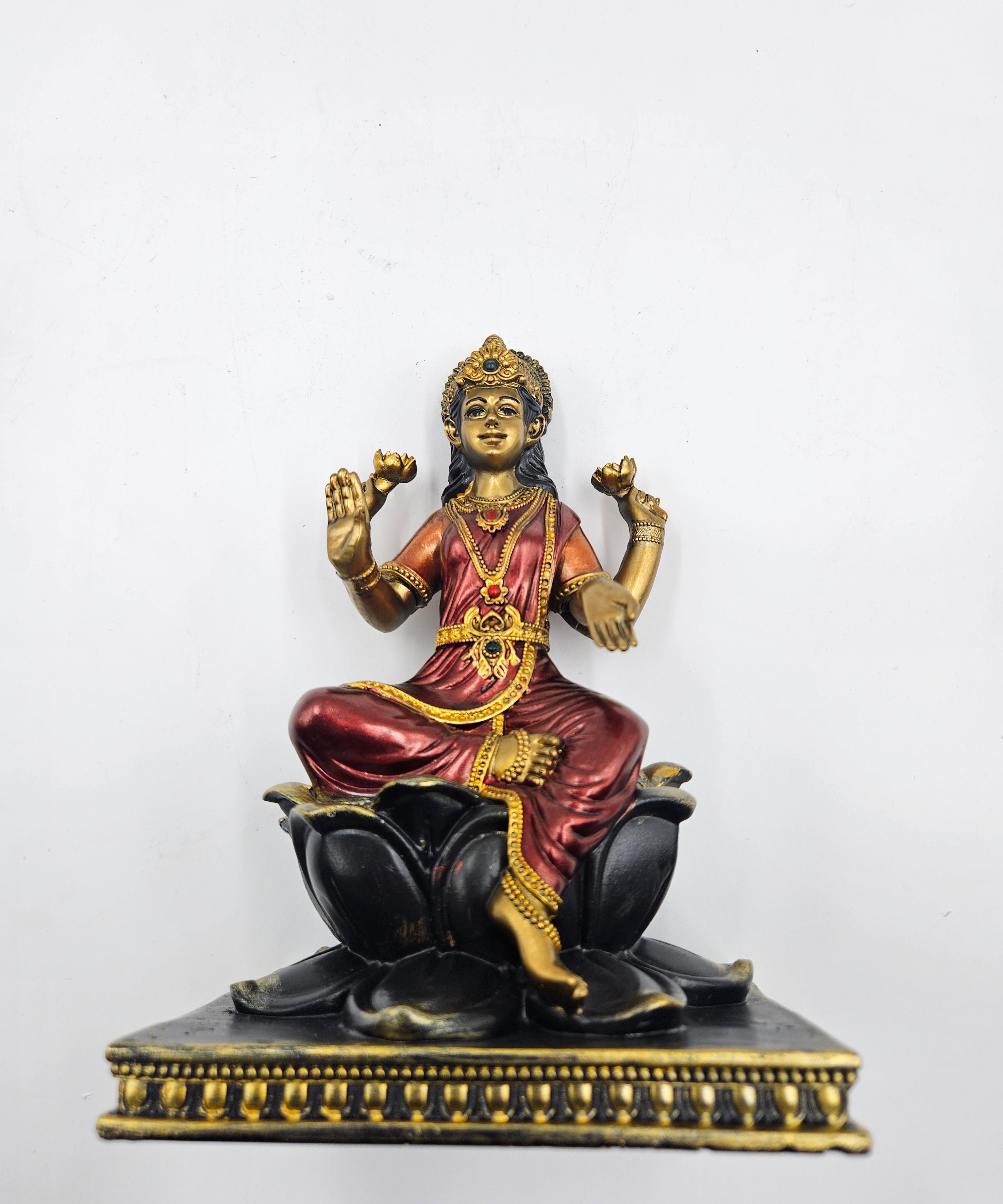 Goddess Lakshmi Idol Sitting on Lotus
