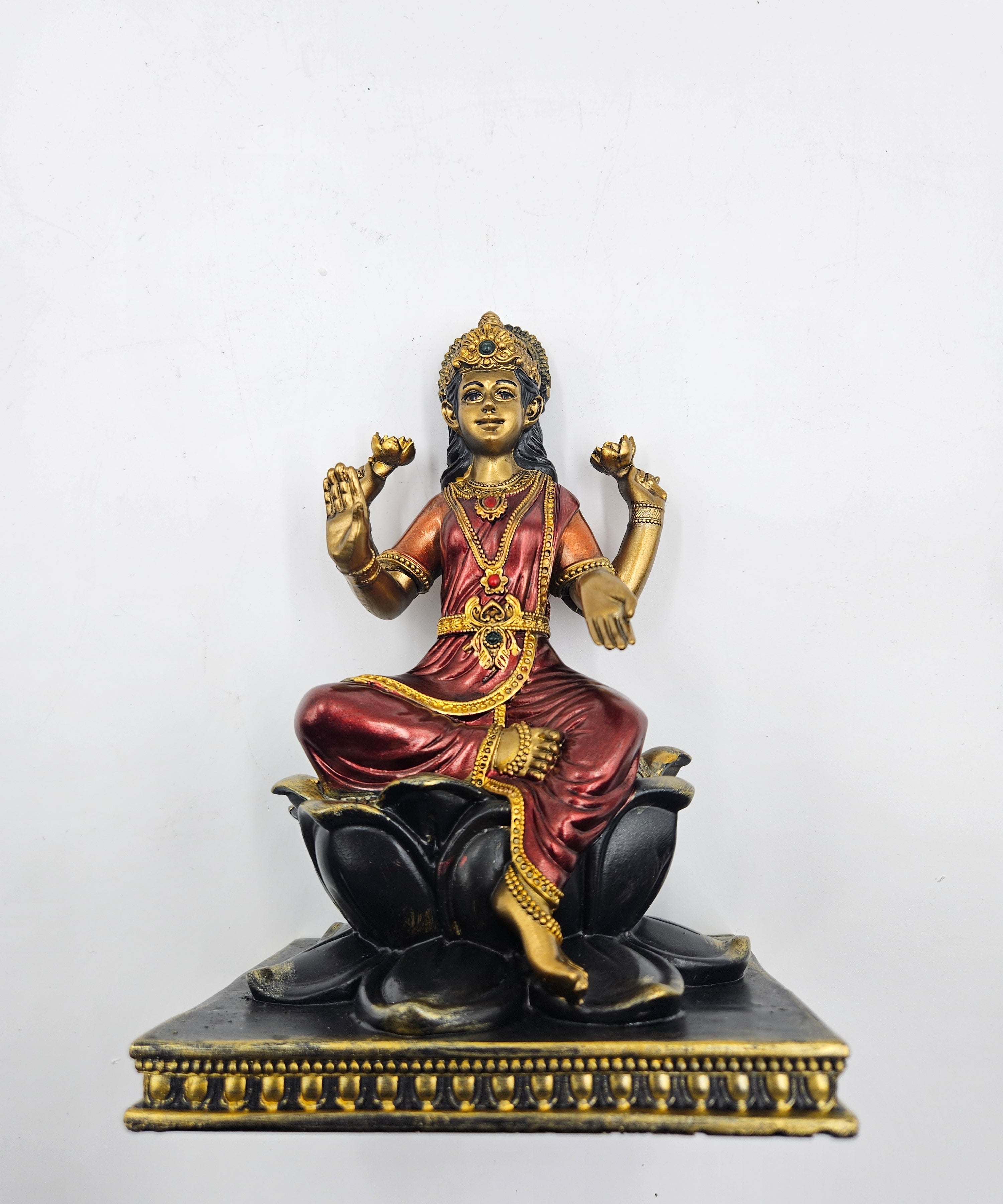 Goddess Lakshmi Idol Sitting on Lotus