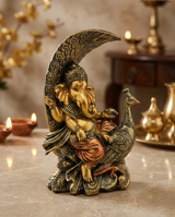 Ganesha on Peacock | Idol | Spiritual Decor | Classic
