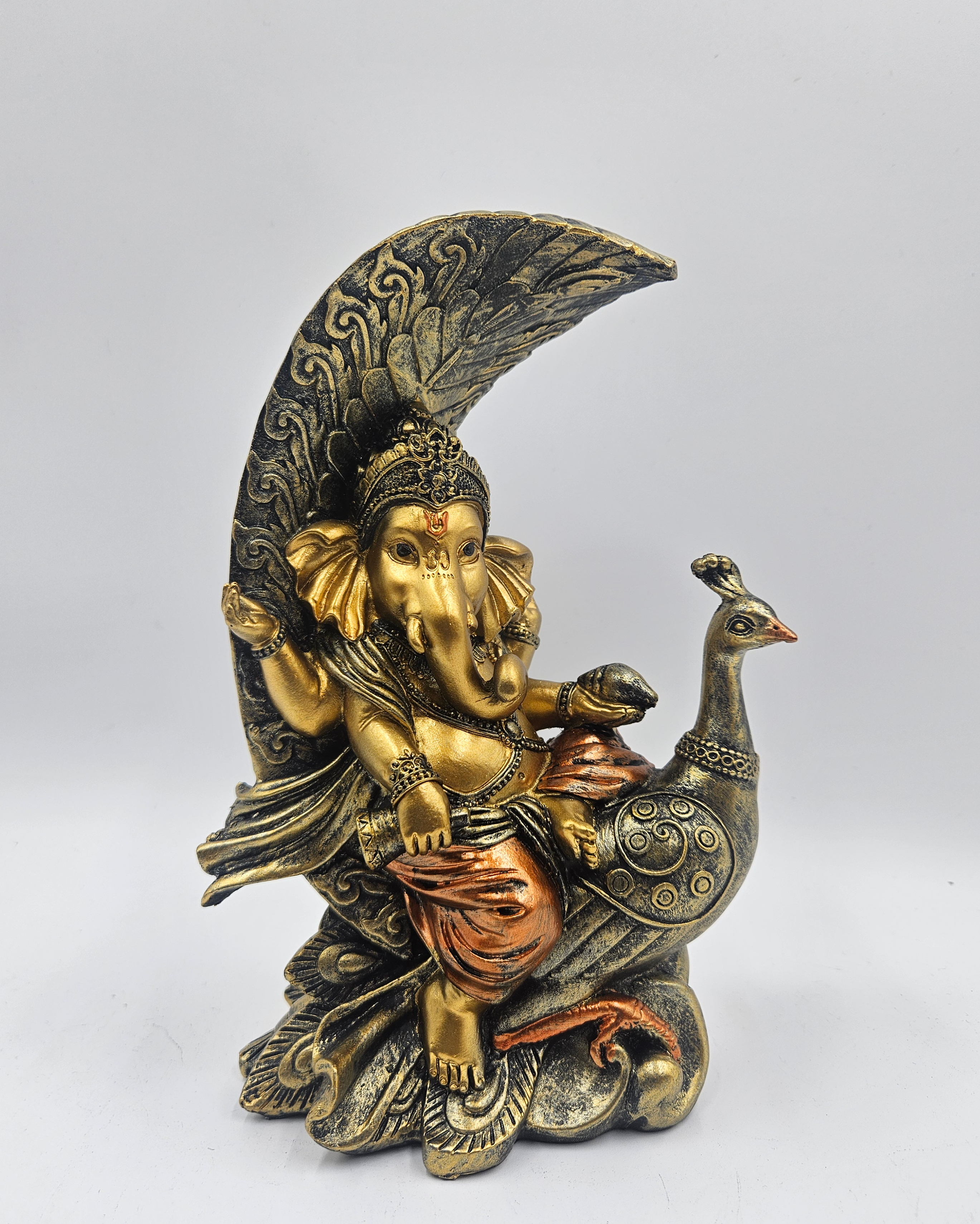 Ganesha on Peacock | Idol | Spiritual Decor | Classic