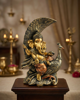 Ganesha on Peacock | Idol | Spiritual Decor | Classic
