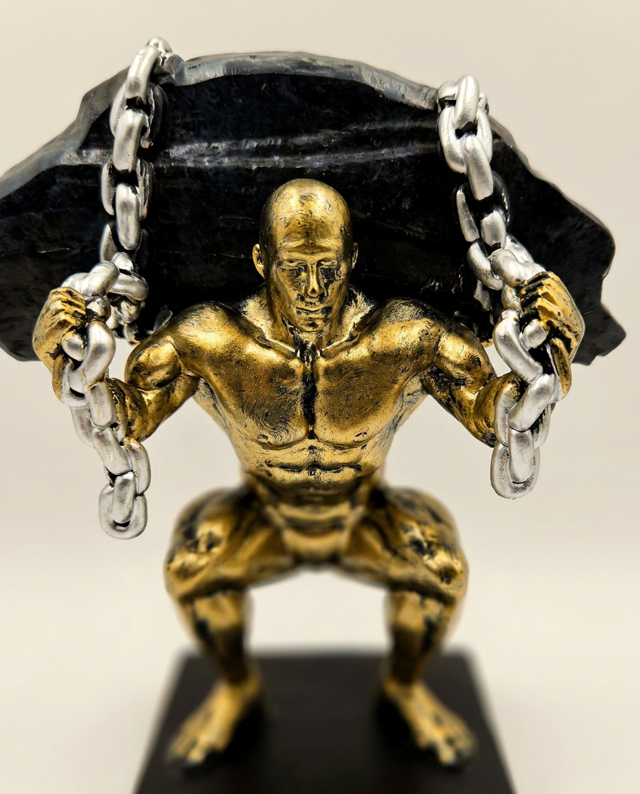 Man Squat Position | Figurine | Fitness Decor | Classic