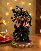 Radha Krishna | Idol | Spiritual Decor | Black