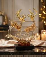 Luxury Crystal Deer Pair Figurines | Premium Home & Office Decor | Symbol of Grace, Harmony & Prosperity