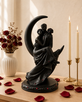 Couple Sitting on Moon | Showpiece | Romantic Decor | Black