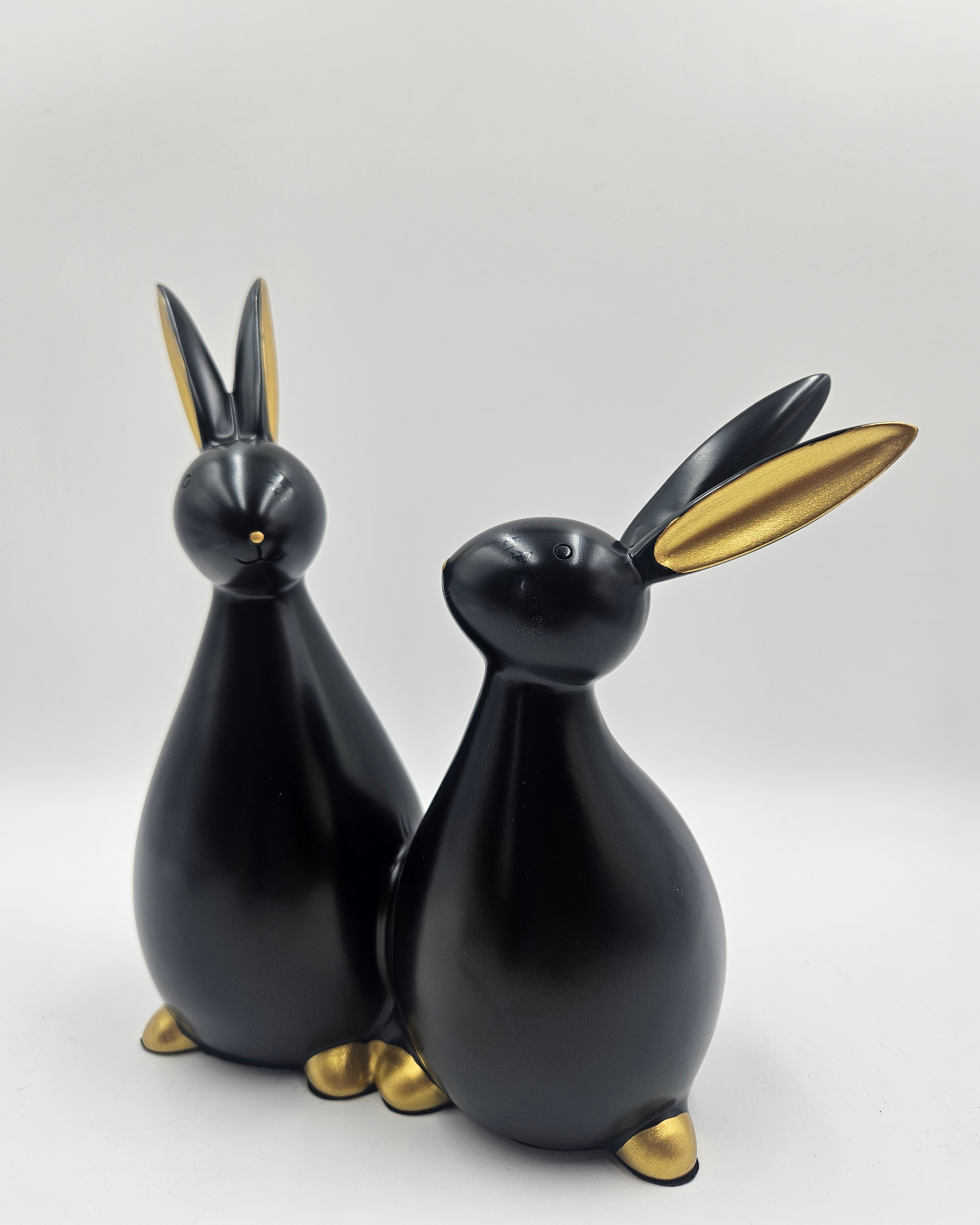 Rabbit Pair | Showpiece | Home Decor Accent | Black