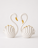 Swan Pair | Figurine | Elegant Decor | White
