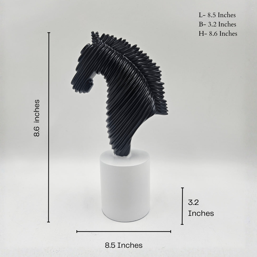 Half Horse Face | Wall Art | Luxury Decor | Black