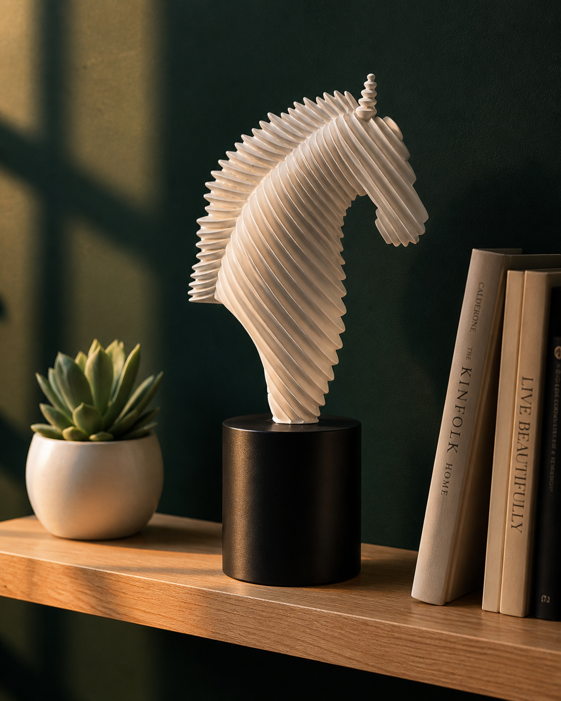 Half Horse Face | Wall Art | Luxury Decor | White