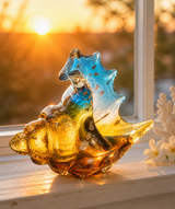 Crystal Shankh | Showpiece | Spiritual Decor | Multicolor