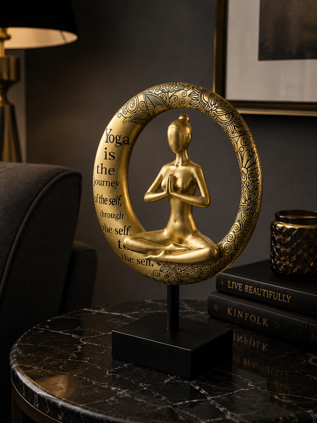 Yoga Buddha Folded Hands | Statue | Spiritual Decor | Classic