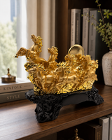 7 Running Horses | Statue | Vastu Decor | Golden