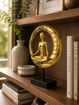 Yoga Sitting Pose | Figurine | Meditation Decor | Golden