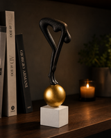 Bending Man | Figurine | Abstract Decor | Black