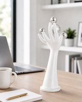 Hand with Balls | Sculpture | Modern Decor | White