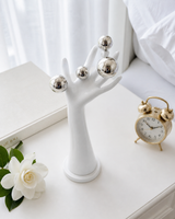 Hand with Balls | Sculpture | Modern Decor | White