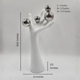 Hand with Balls | Sculpture | Modern Decor | White