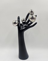 Hand with Balls | Sculpture | Modern Decor | Black
