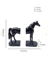 Half Horse | Book Holder | Decorative Bookend | Black
