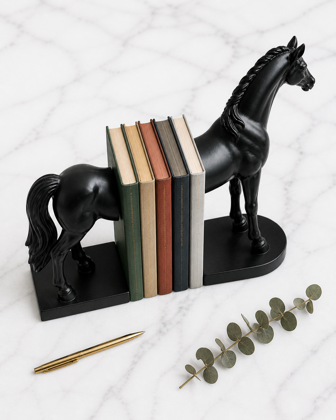 Half Horse | Book Holder | Decorative Bookend | Black