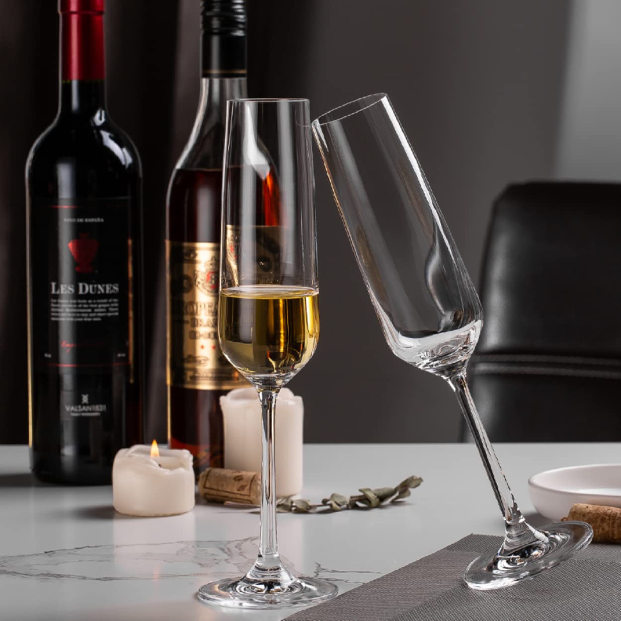 Elegant Toast Champagne Glass Set| Sparkling Wine | Celebration Glasses | Set of 6