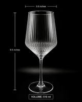 Ribbed Wine Glass Set – Elegant Red & White Wine Glasses | Luxury Tableware | Set of 6