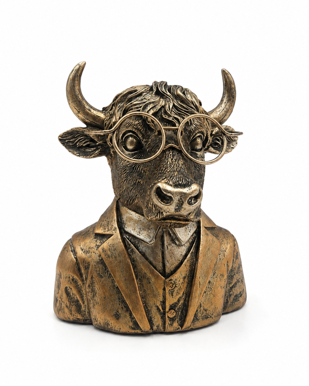 Half Bull Head | Sculpture | Decor Accent | Classic