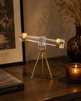 Luxury Mini Crystal Telescope Showpiece | Vintage Nautical Home Decor | Decorative Tabletop Accent