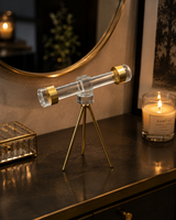 Luxury Mini Crystal Telescope Showpiece | Vintage Nautical Home Decor | Decorative Tabletop Accent