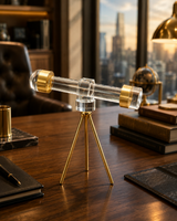Luxury Mini Crystal Telescope Showpiece | Vintage Nautical Home Decor | Decorative Tabletop Accent