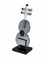 Crystal Guitar | Miniature | Decor Accent | Black