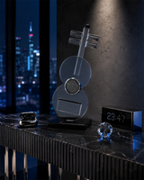 Crystal Guitar | Miniature | Decor Accent | Black