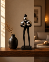 Man with Balls | Figurine | Modern Decor | Black