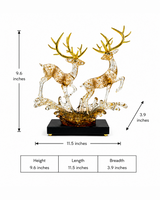 Crystal Deer Pair Large | Figurine | Home Decor | Premium