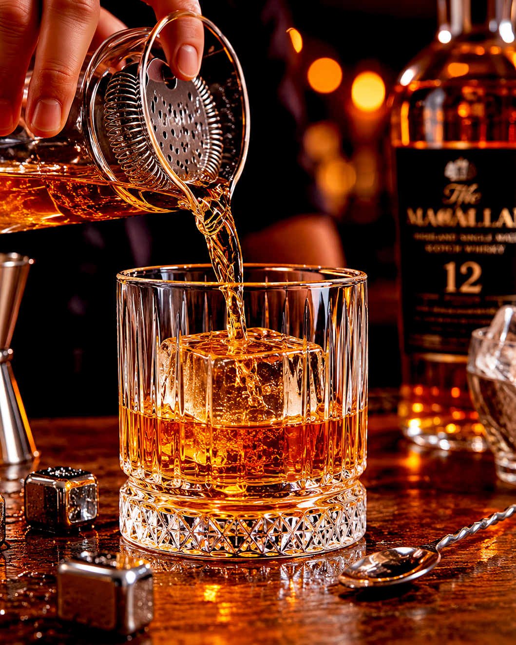 Royal Crystal Whiskey Tumbler Set of 6 | 360ml Each | Premium DOF Glasses for Scotch, Bourbon, Whiskey & Cocktails
