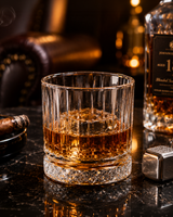 Royal Crystal Whiskey Tumbler Set of 6 | 360ml Each | Premium DOF Glasses for Scotch, Bourbon, Whiskey & Cocktails