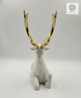 Sitting Deer | Figurine | Home Decor | Golden