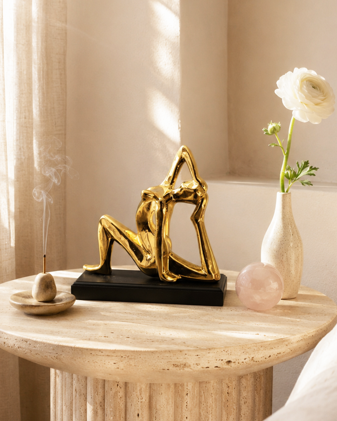 Lady Pose | Figurine | Home Decor | Golden
