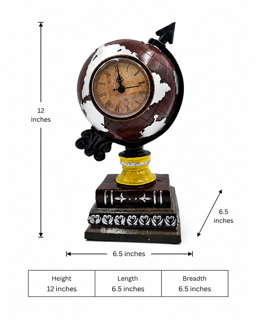 Globe with Watch | Showpiece | Study Decor | Classic