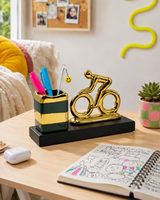 Bike Pen Stand | Organizer | Desk Decor | Golden