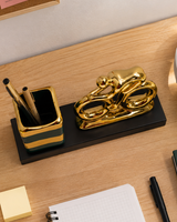 Bike Pen Stand | Organizer | Desk Decor | Golden