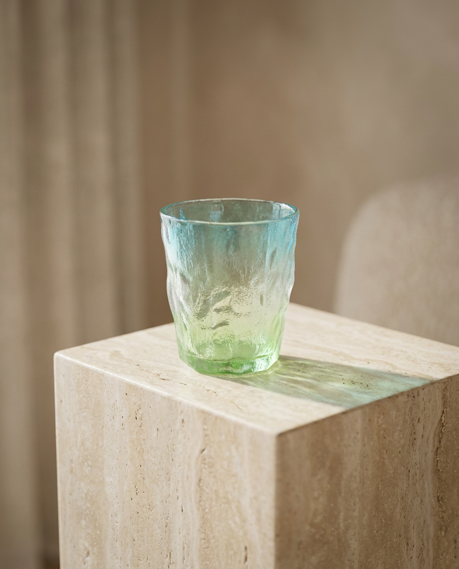 Water Glass | Glassware | Daily Use | Blue Green